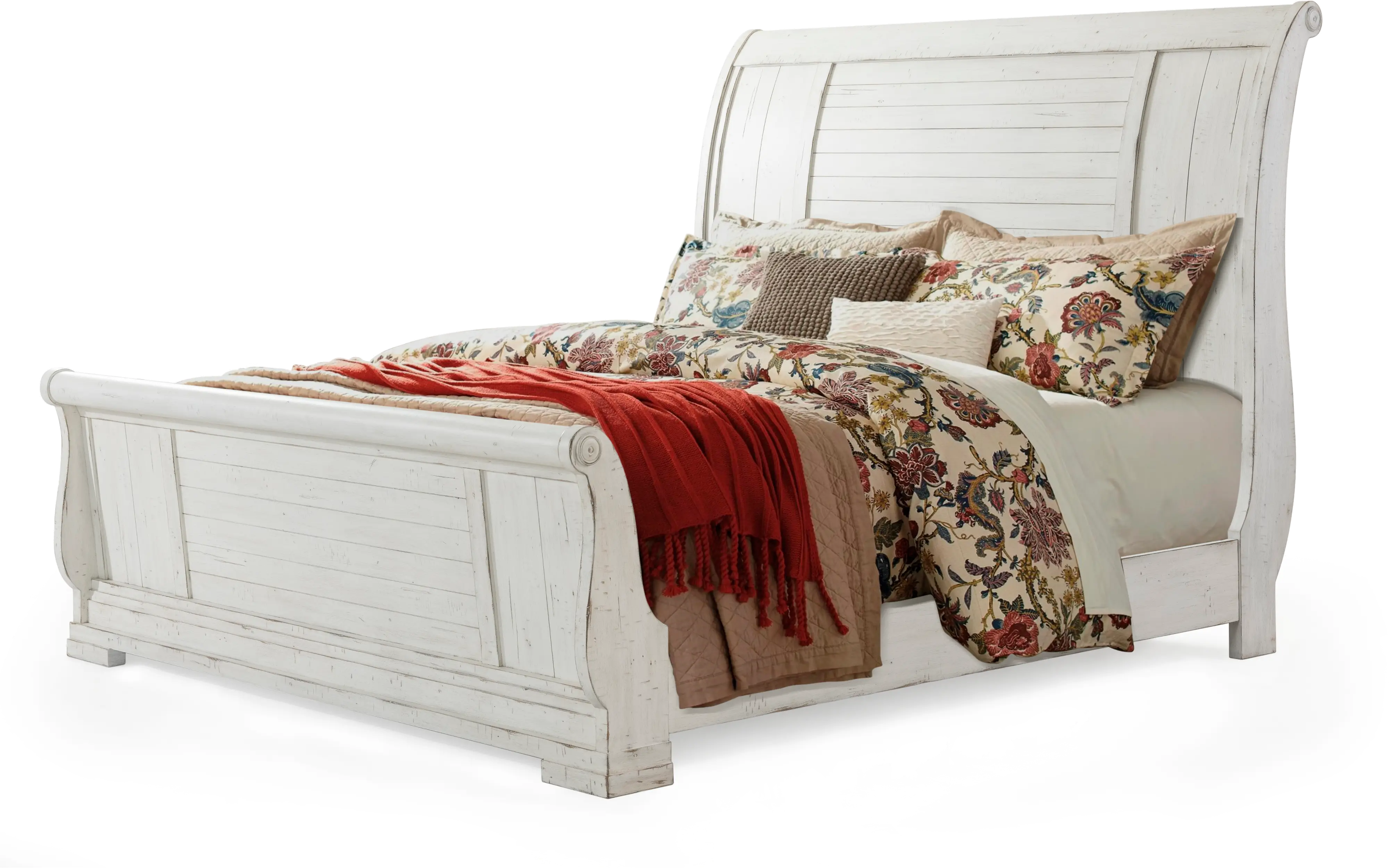 Coming Home Chalk White King Sleigh Bed-1