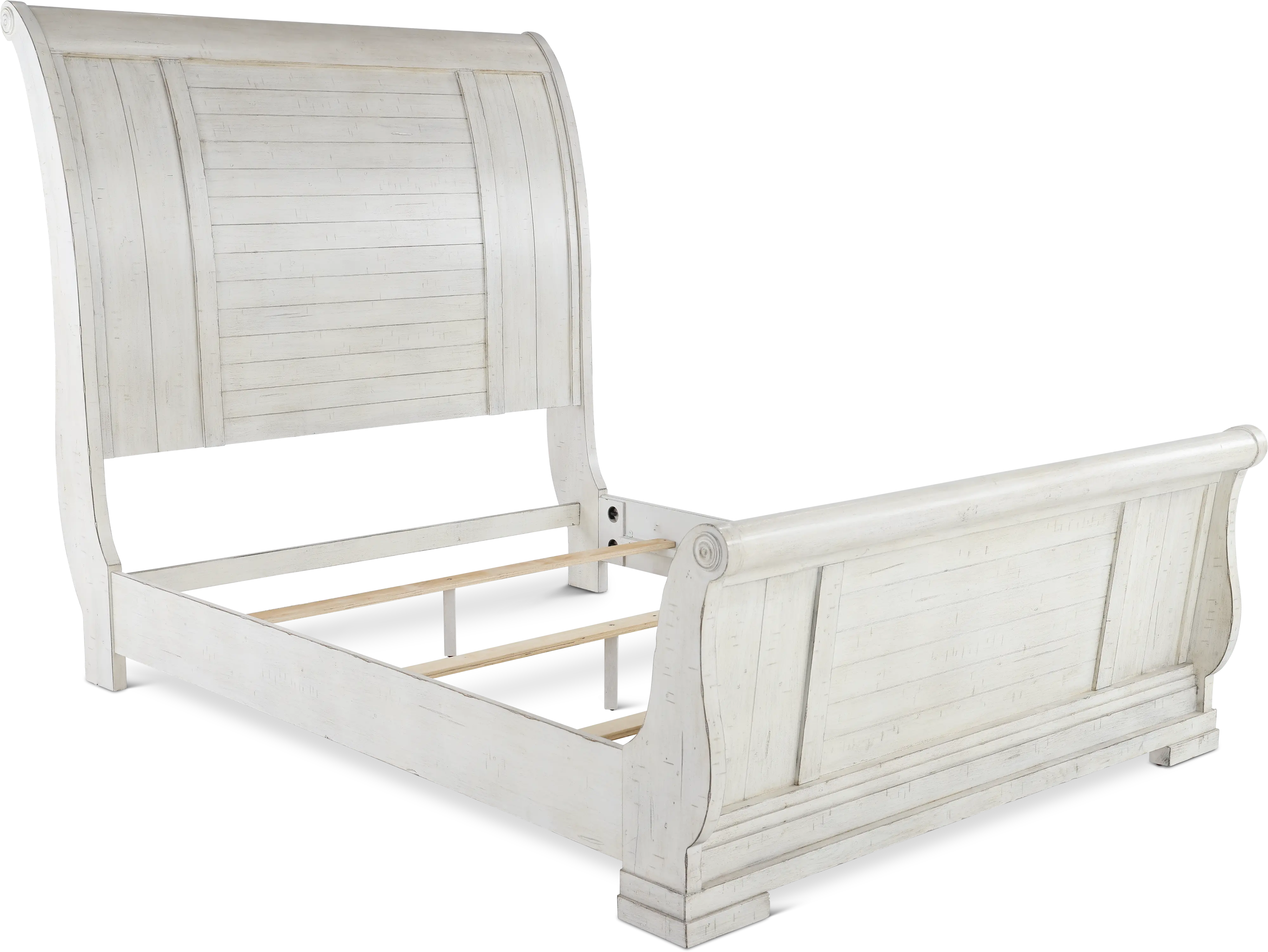 Coming Home Chalk White King Sleigh Bed-4