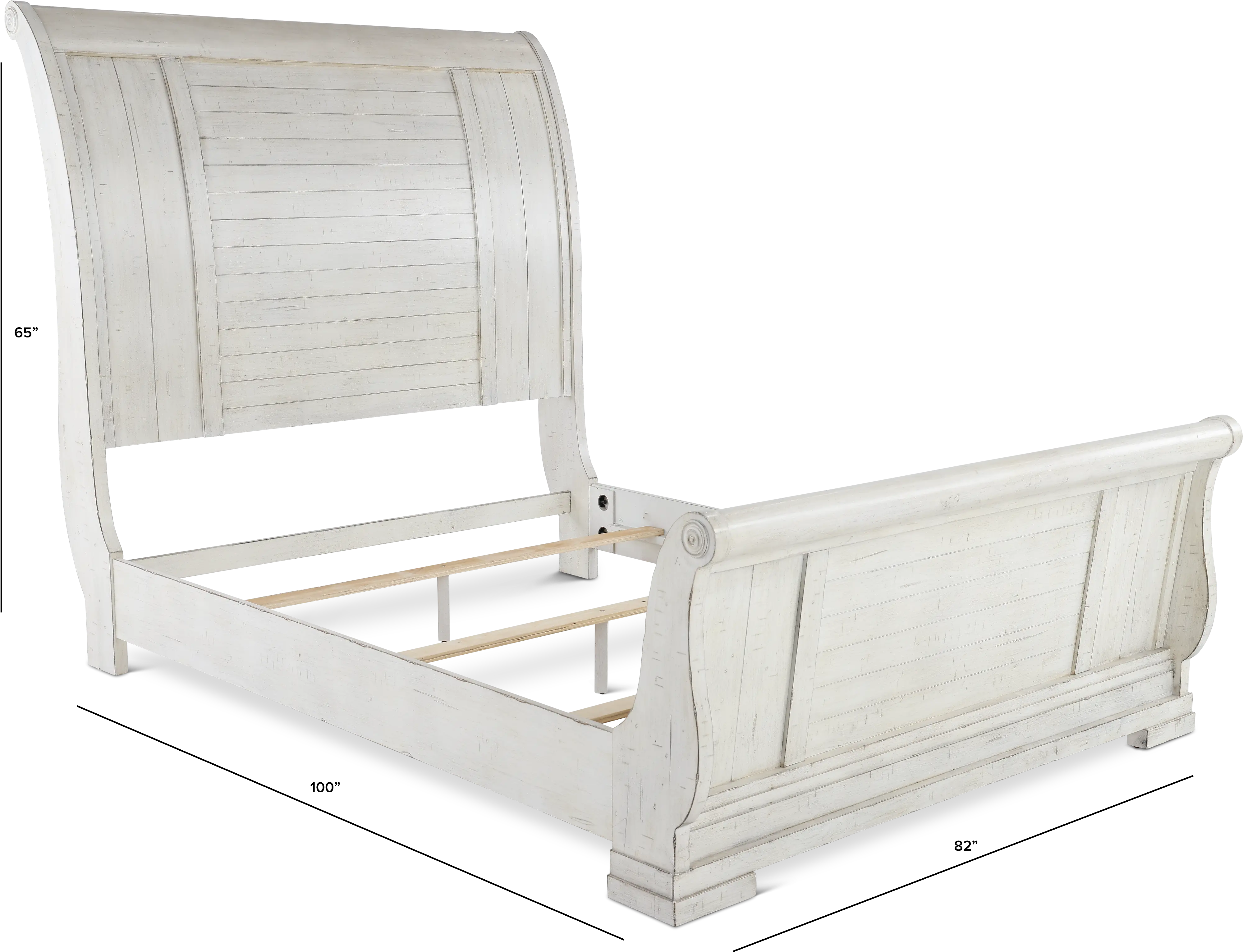 Coming Home Chalk White King Sleigh Bed-3