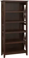 KWB132BC-03 5 Shelf Cherry Brown Bookshelf - Bush Furniture
