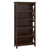KWB132BC-03 5 Shelf Cherry Brown Bookshelf