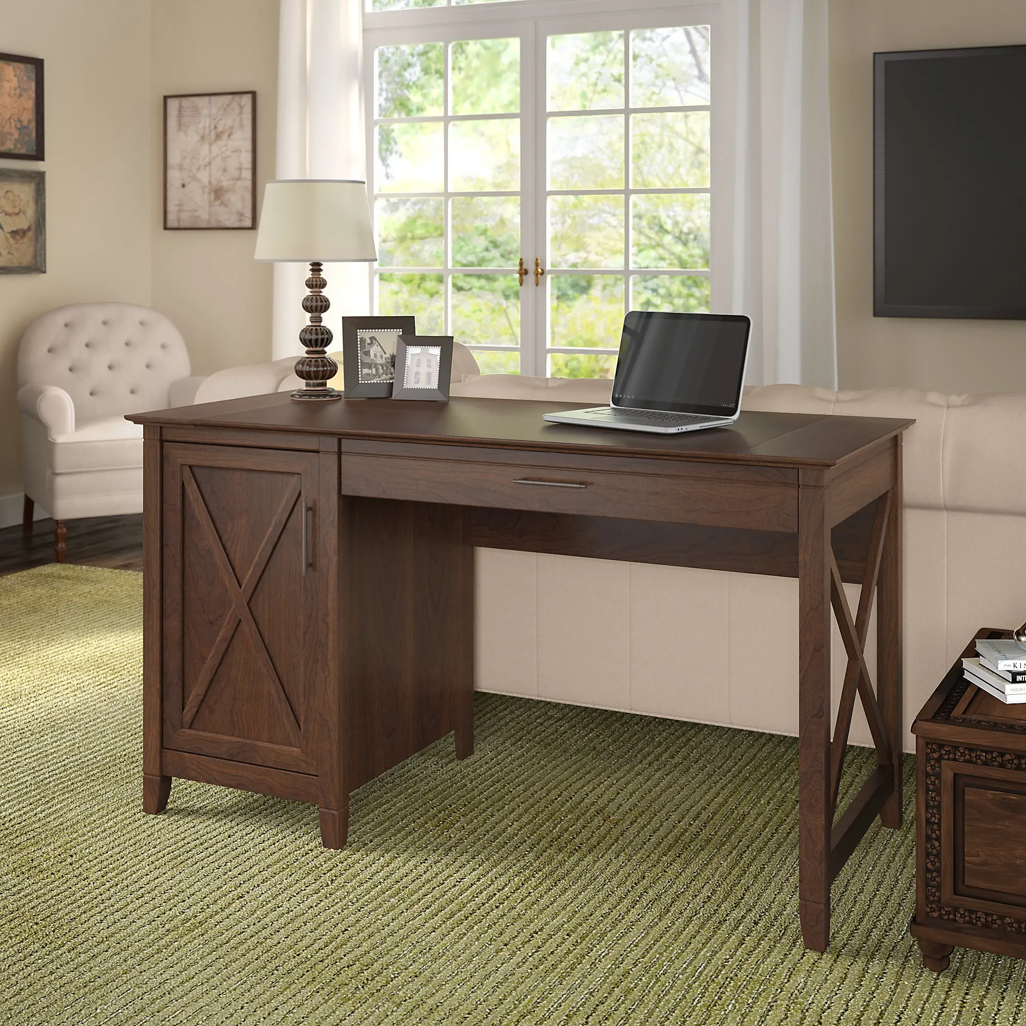 KWD154BC-03 Key West Cherry Brown Office Desk-2
