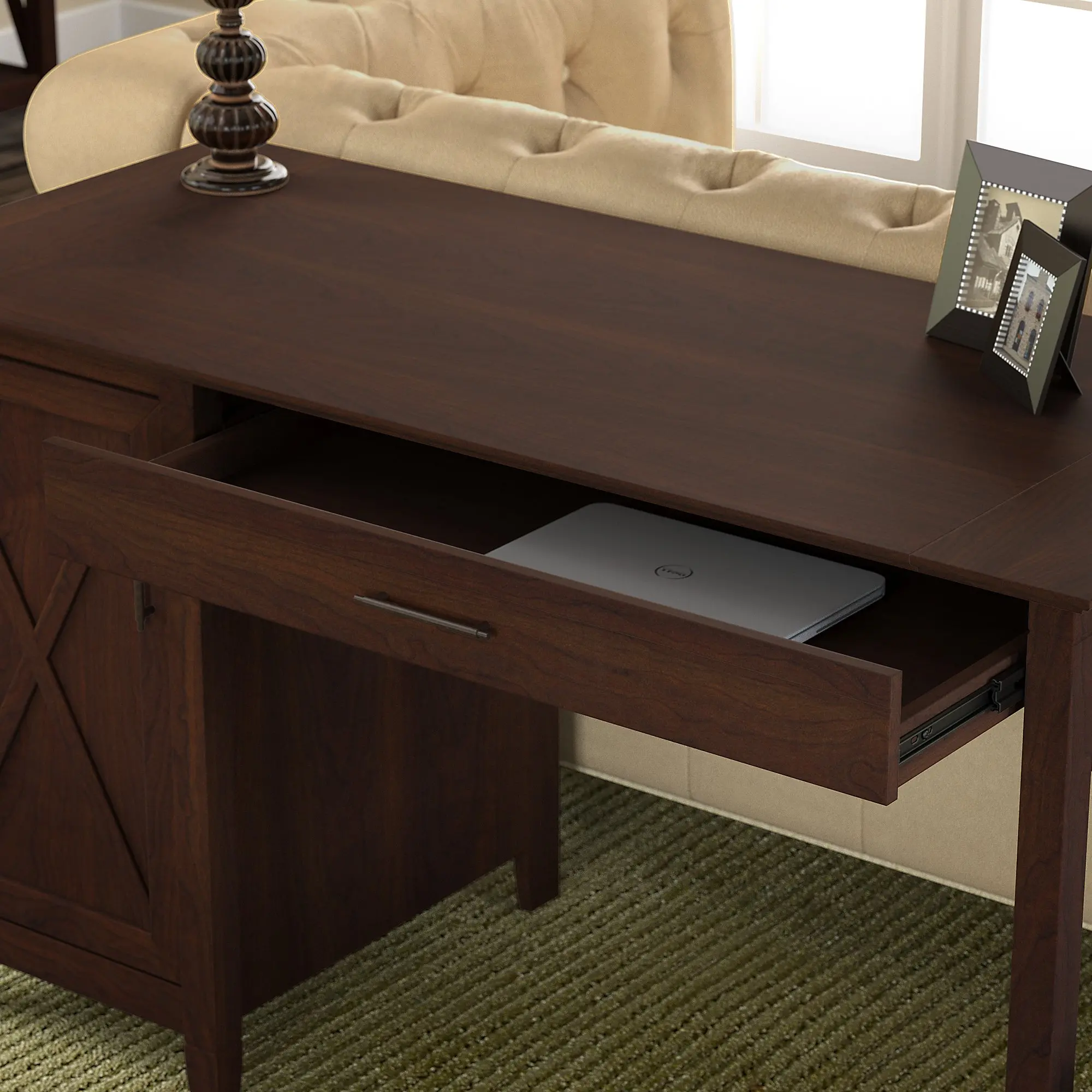 KWD154BC-03 Key West Cherry Brown Office Desk-5