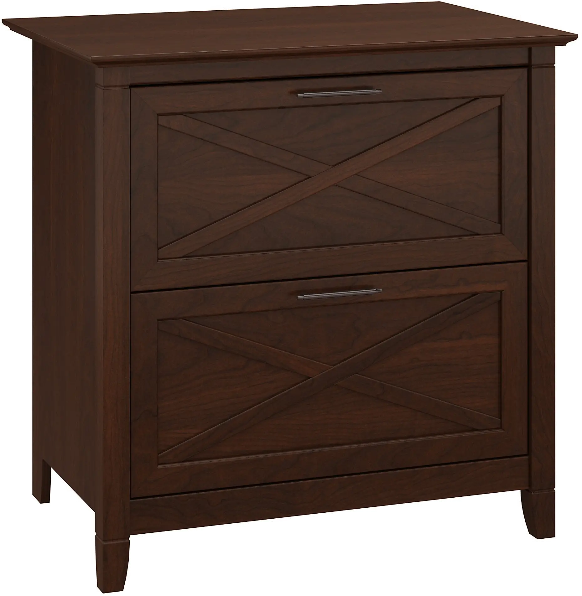 KWF130BC-03 Key West Cherry Brown 2 Drawer Wood Lateral File Cabinet - Bush Furniture-1