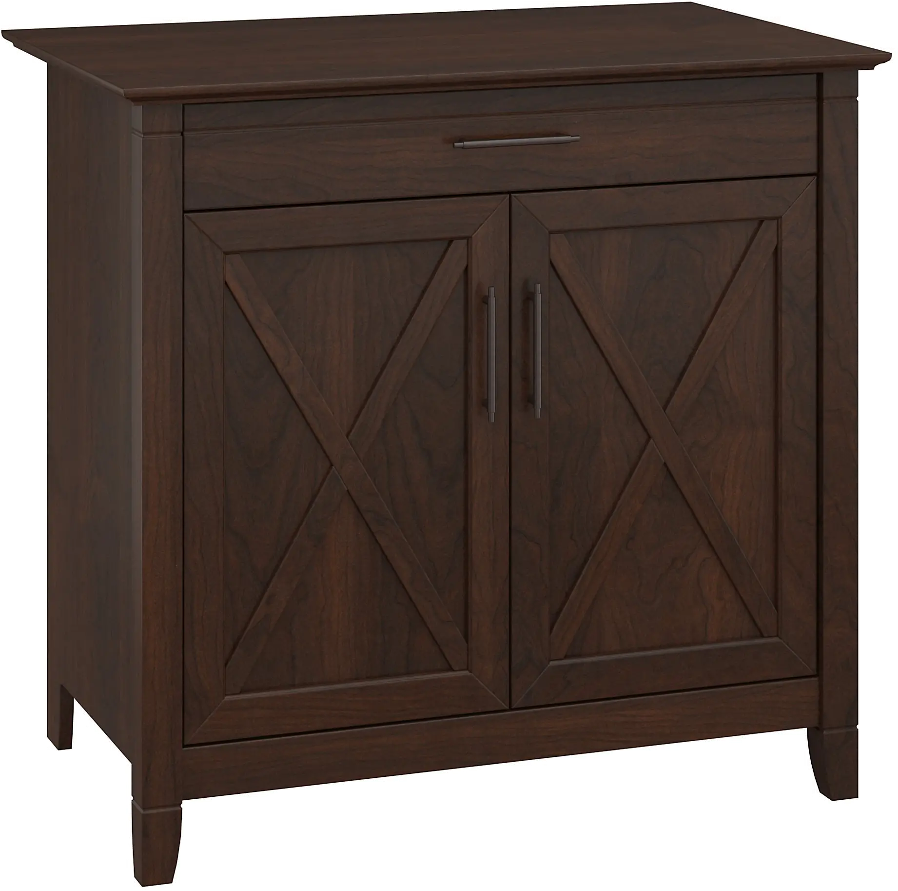 KWS132BC-03 Key West Cherry Brown Laptop Storage Desk - Bush Furniture-1