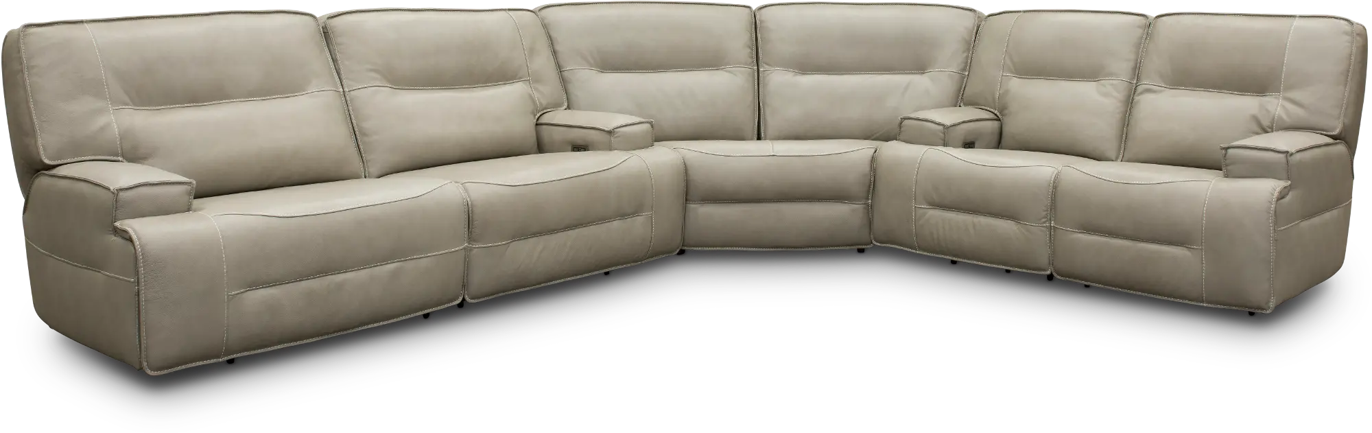 Rockies Beige 3 Piece Power Reclining Sectional-1