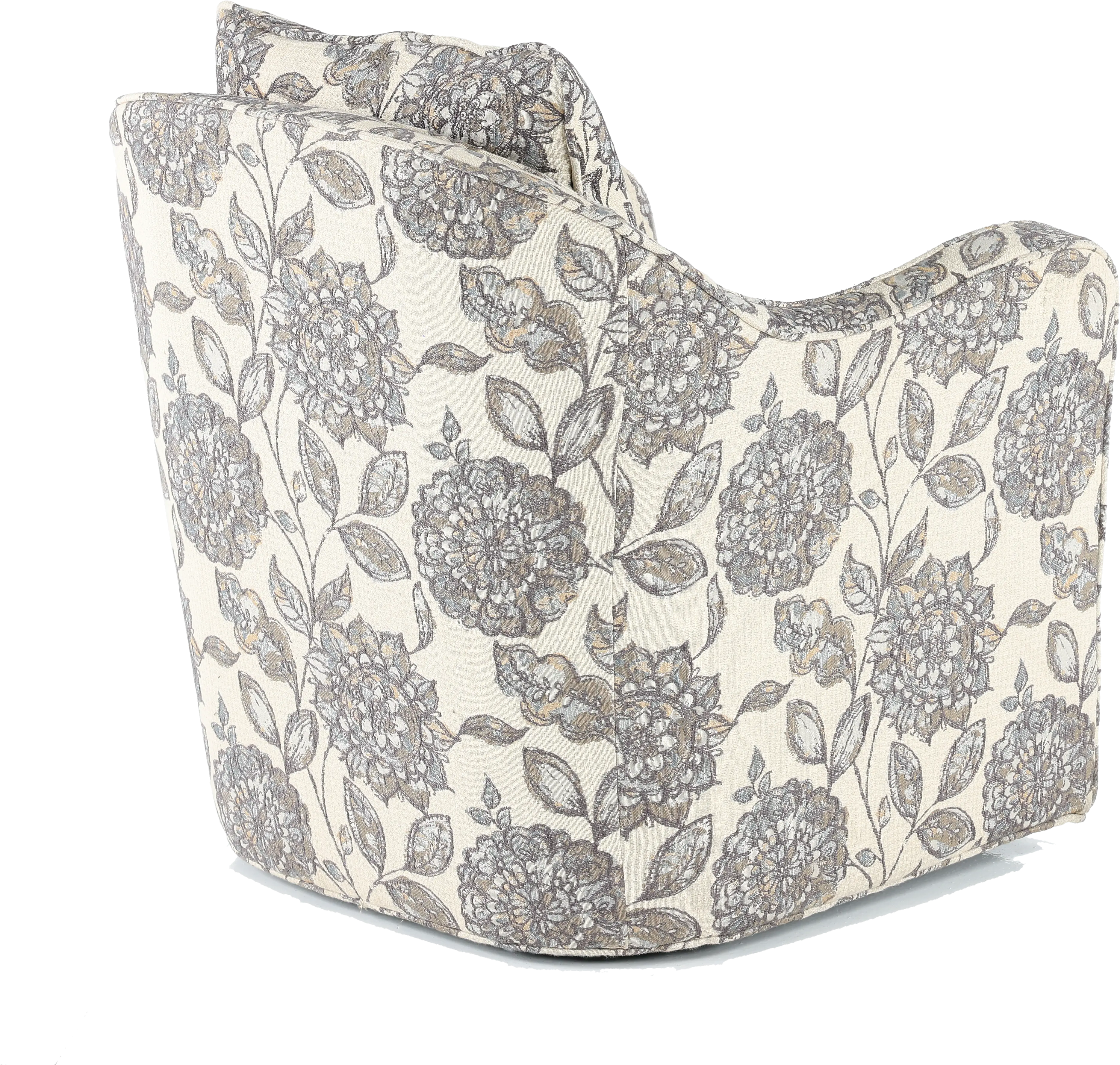 Brianne Ivory Floral Swivel Accent Chair-6