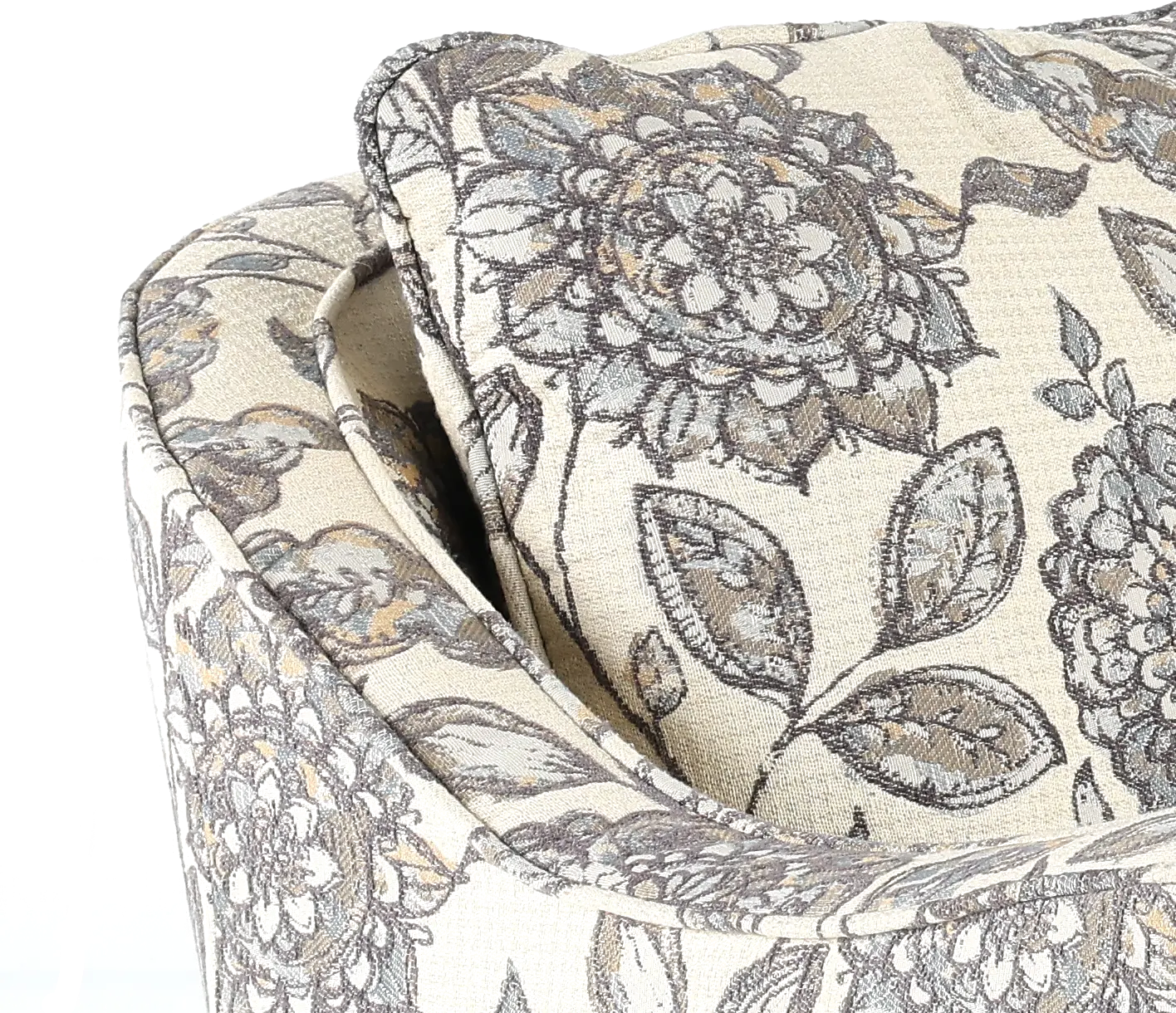 Brianne Ivory Floral Swivel Accent Chair-7