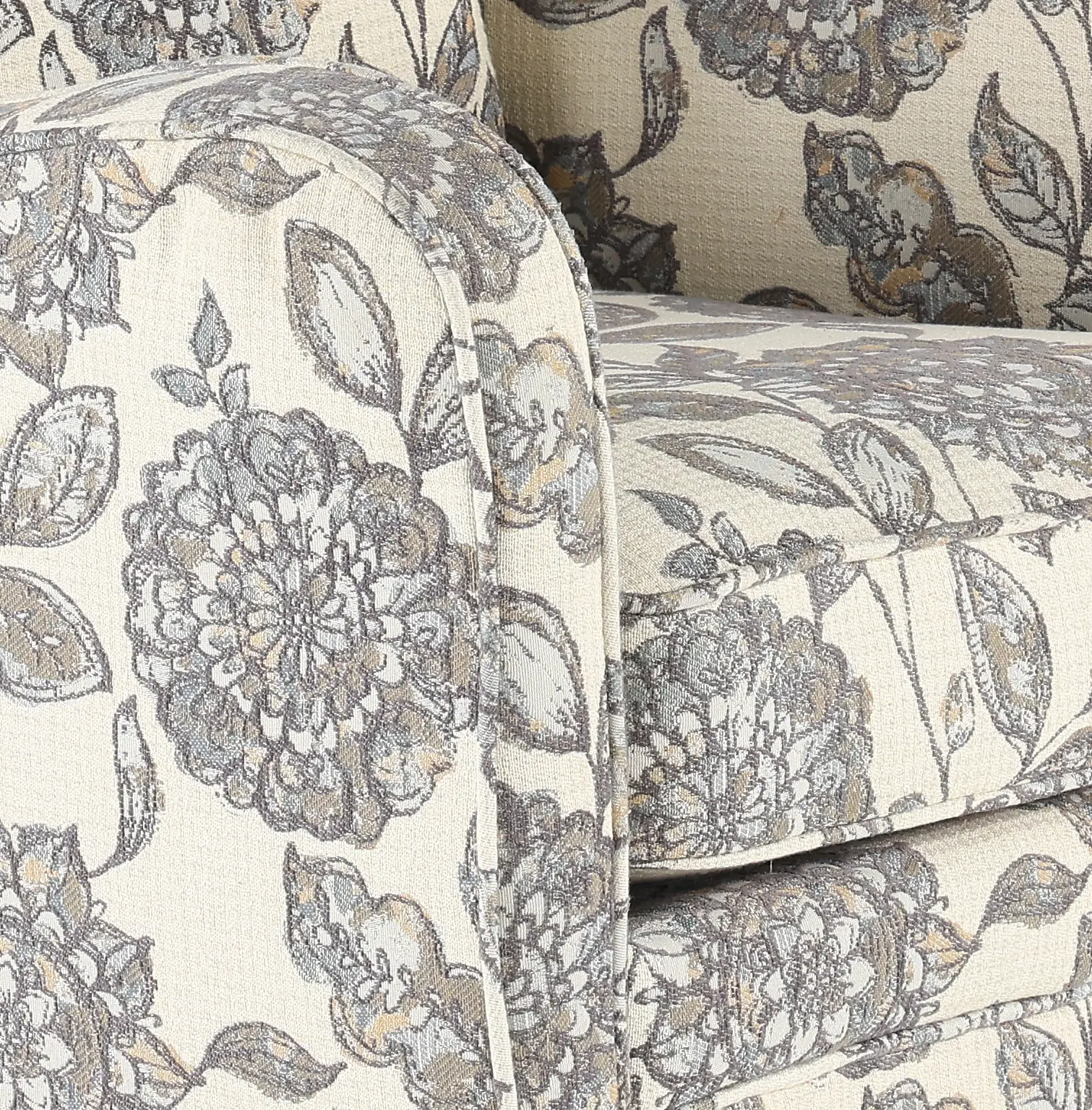 Brianne Ivory Floral Swivel Accent Chair-9