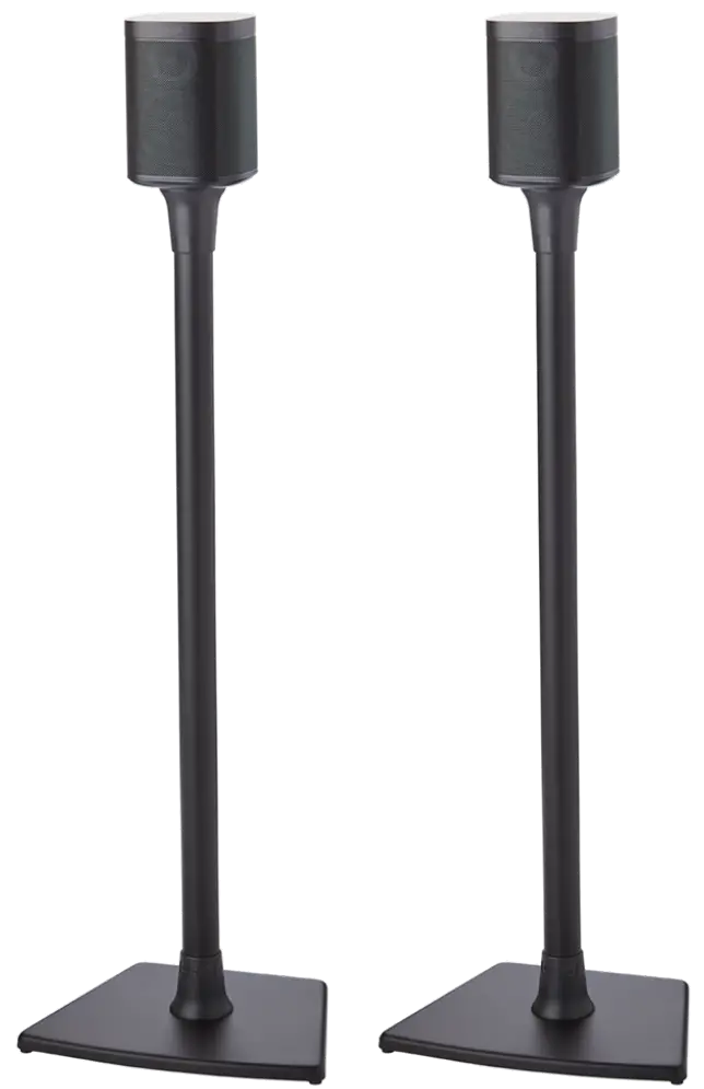 WSS22-B1 SANUS Wireless Speaker Stand Pair designed for Sonos ONE, PLAY:1 and PLAY:3-1