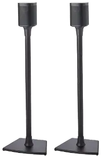 WSS22-B1 SANUS Wireless Speaker Stand Pair designed for Sonos ONE, PLAY:1 and PLAY:3