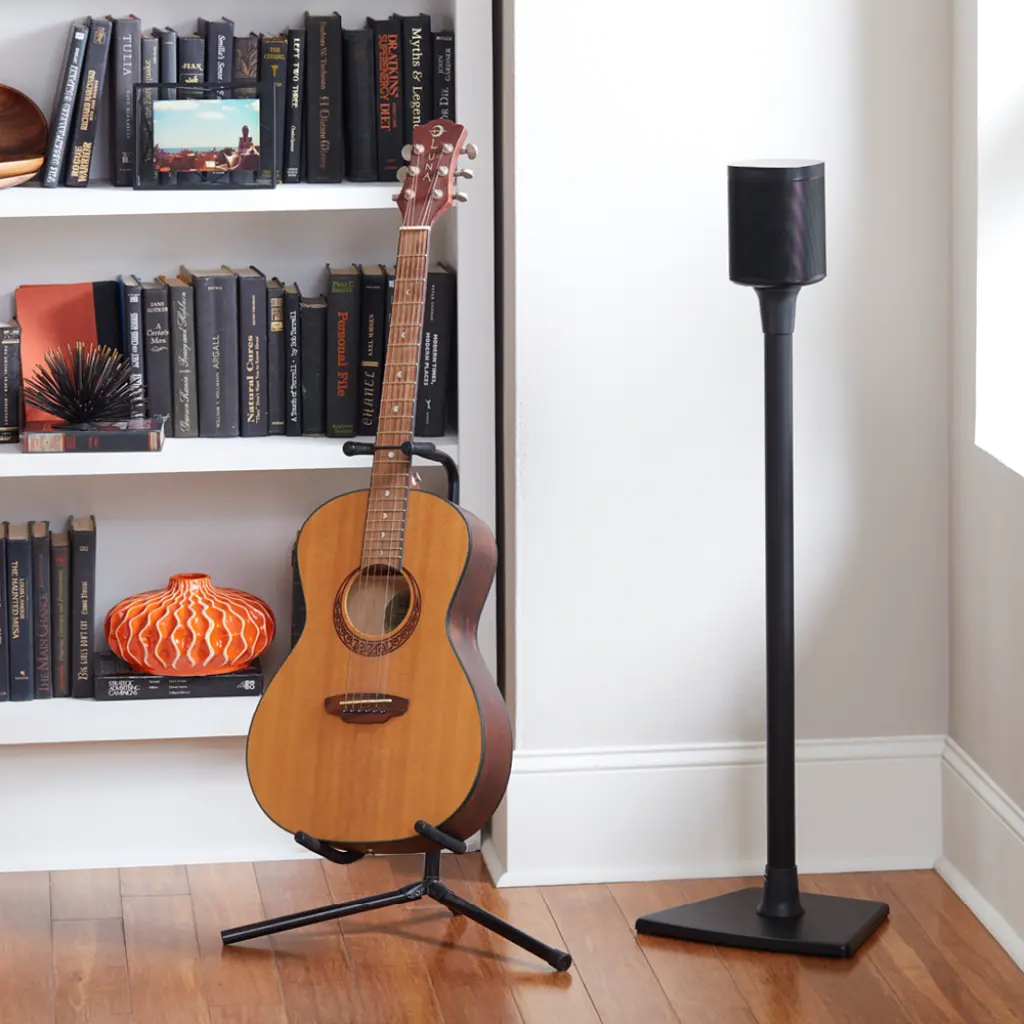 WSS22-B1 SANUS Wireless Speaker Stand Pair designed for Sonos ONE, PLAY:1 and PLAY:3-2