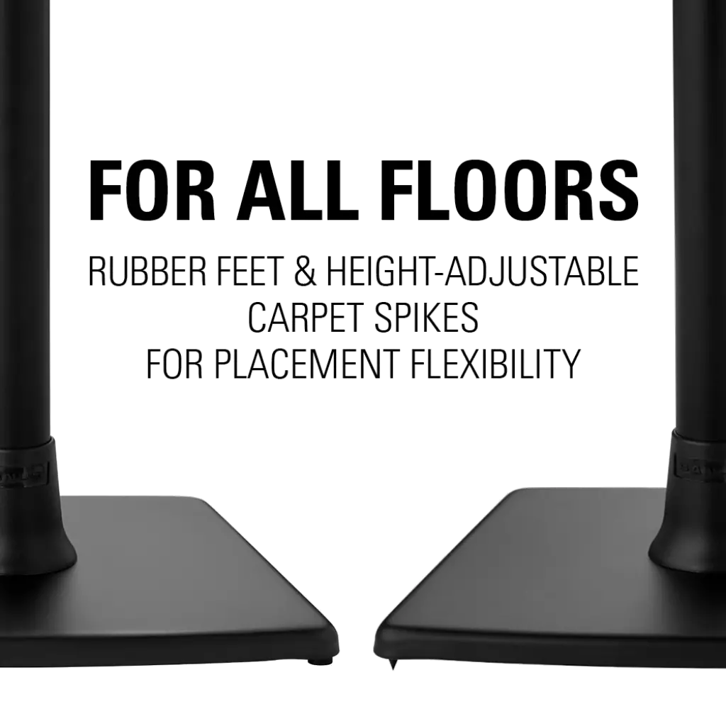 WSS22-B1 SANUS Wireless Speaker Stand Pair designed for Sonos ONE, PLAY:1 and PLAY:3-6