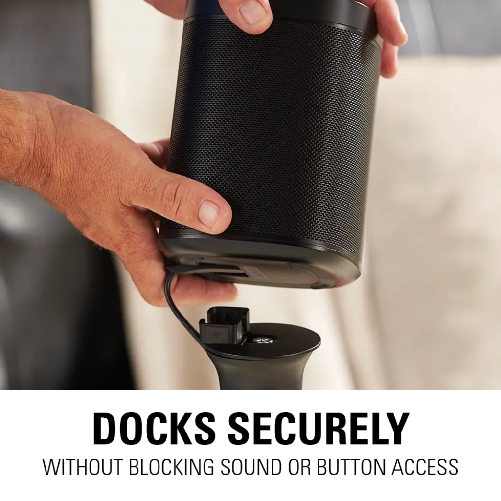 WSS22-B1 SANUS Wireless Speaker Stand Pair designed for Sonos ONE, PLAY:1 and PLAY:3-8