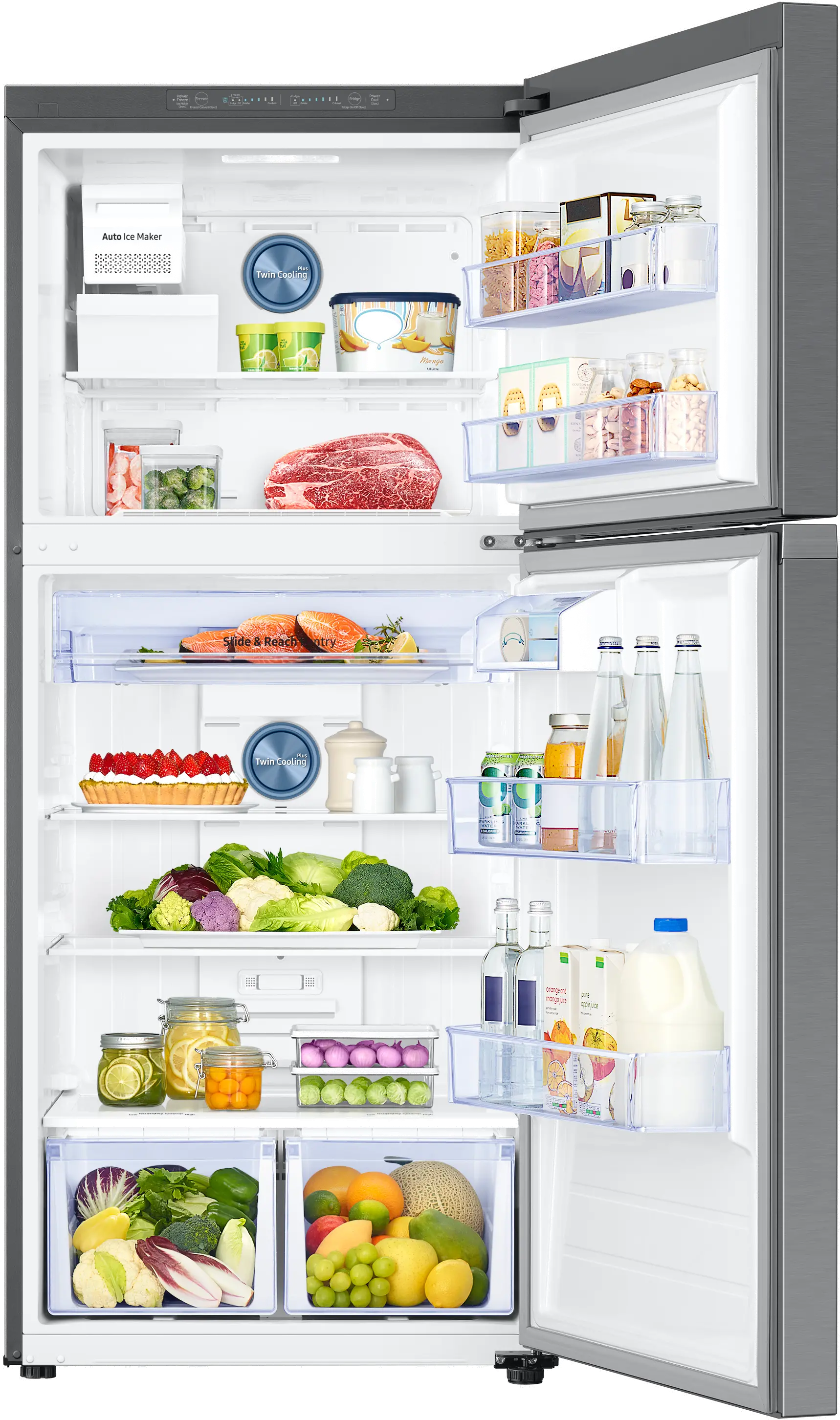 RT18M6215SR Samsung 18 cu ft Top Freezer Refrigerator - 29 W Stainless Steel-4