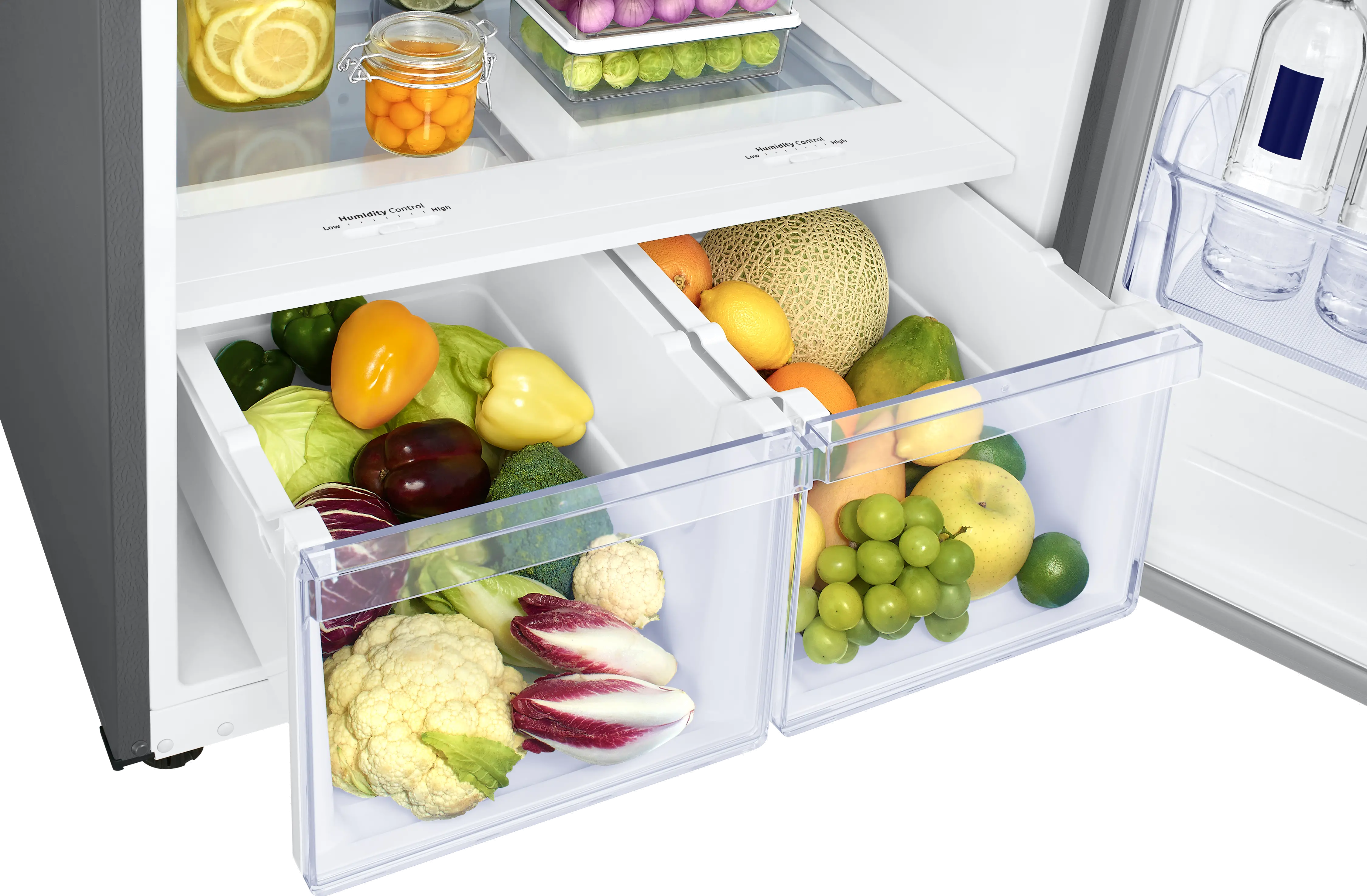 RT18M6215SR Samsung 18 cu ft Top Freezer Refrigerator - 29 W Stainless Steel-2