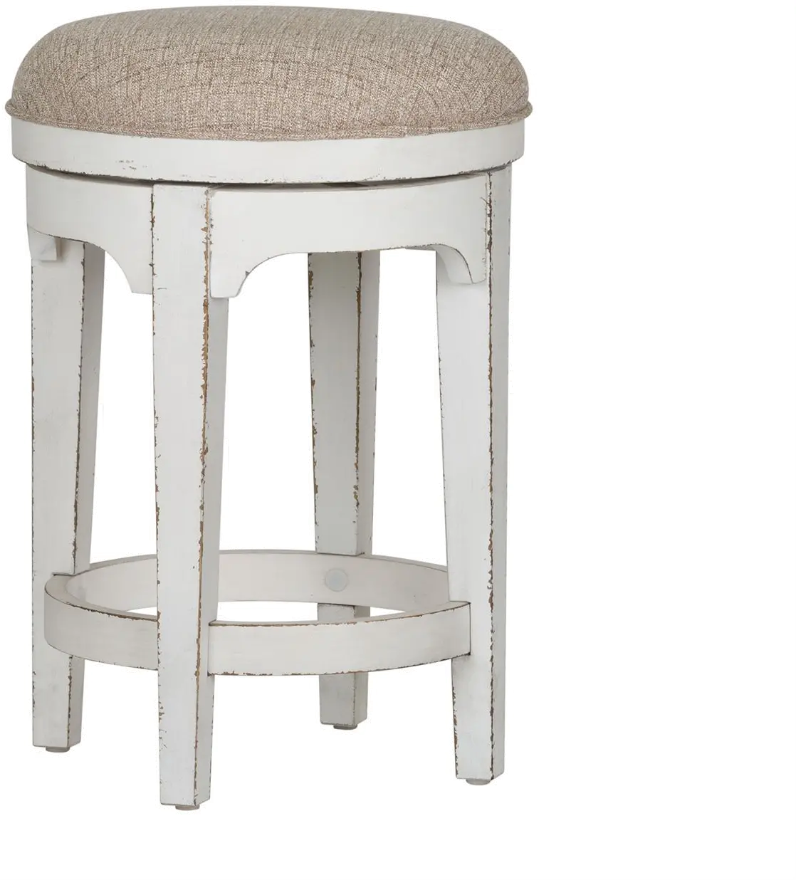 244-OT9003 Magnolia Manor Antique White Swivel Counter Height Stool-2