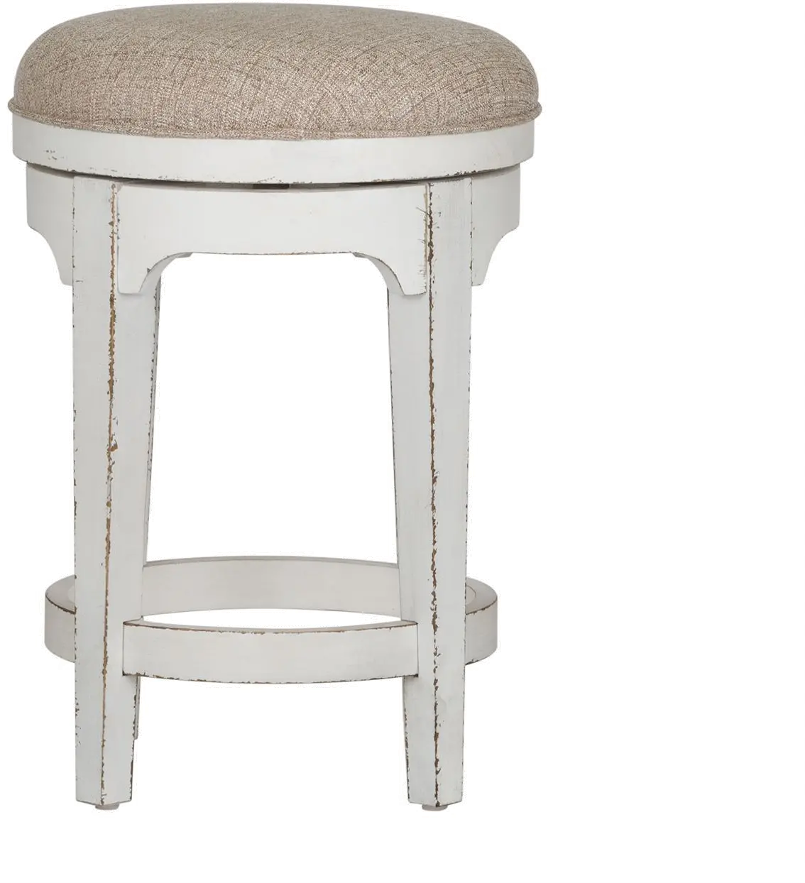 244-OT9003 Magnolia Manor Antique White Swivel Counter Height Stool-4