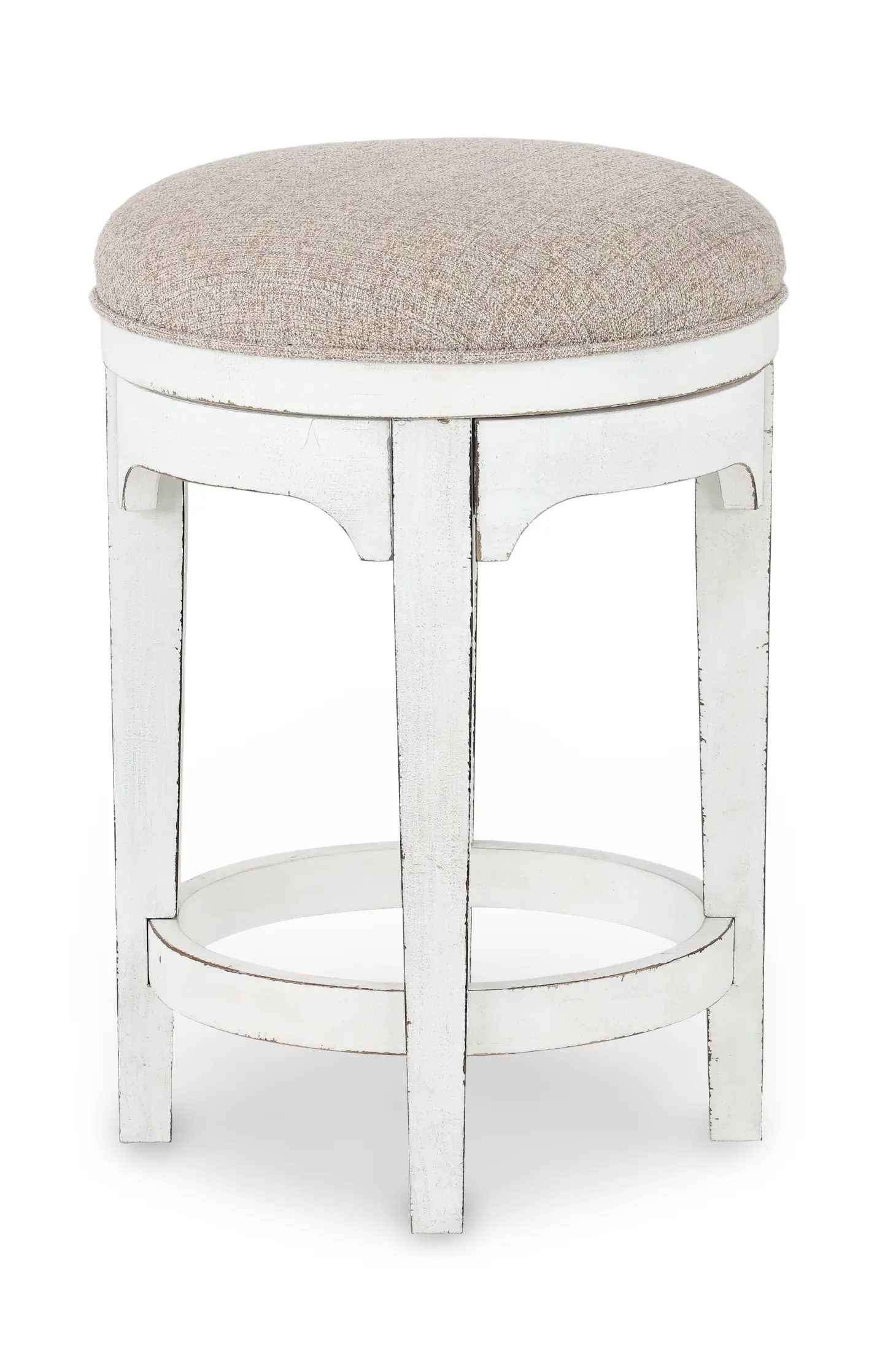 244-OT9003 Magnolia Manor Antique White Swivel Counter Height Stool-4