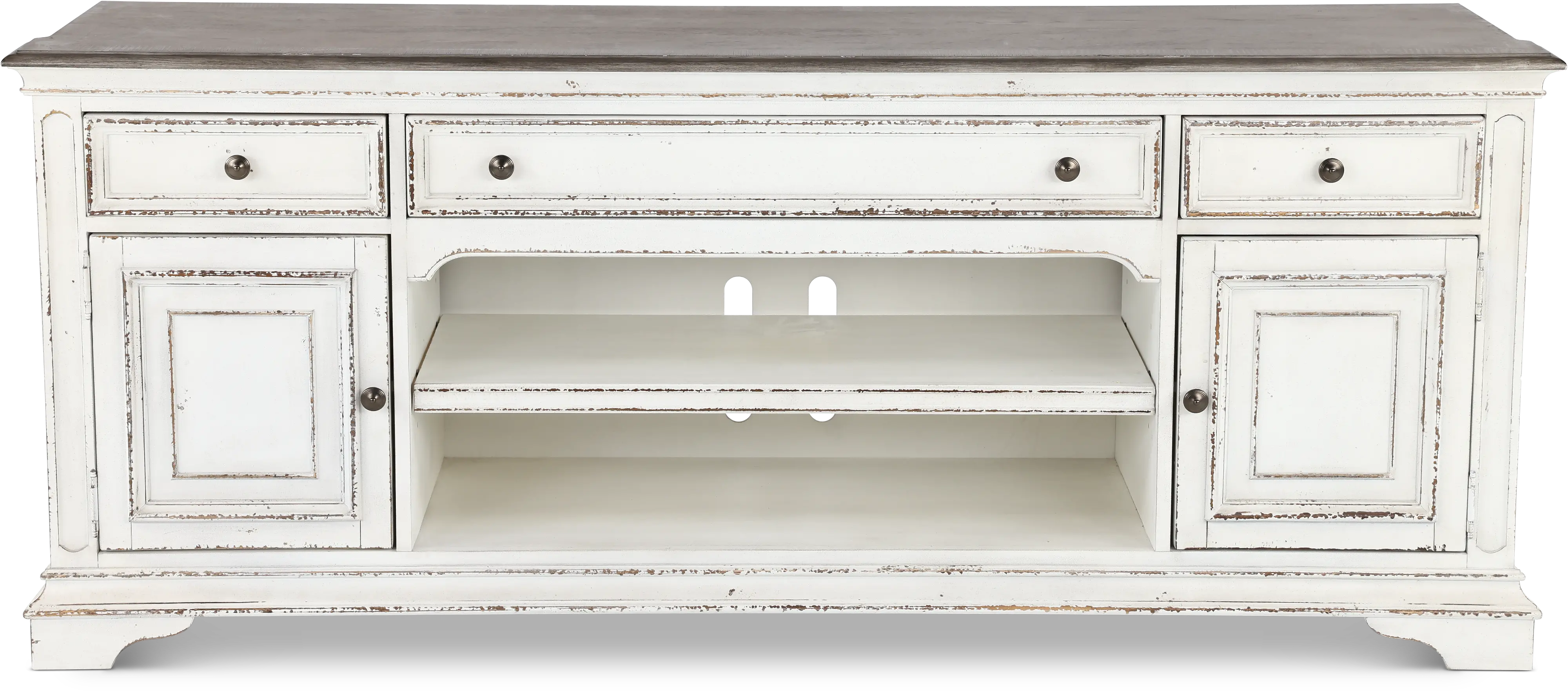 244-TV70 Magnolia Manor White 70  TV Stand-1
