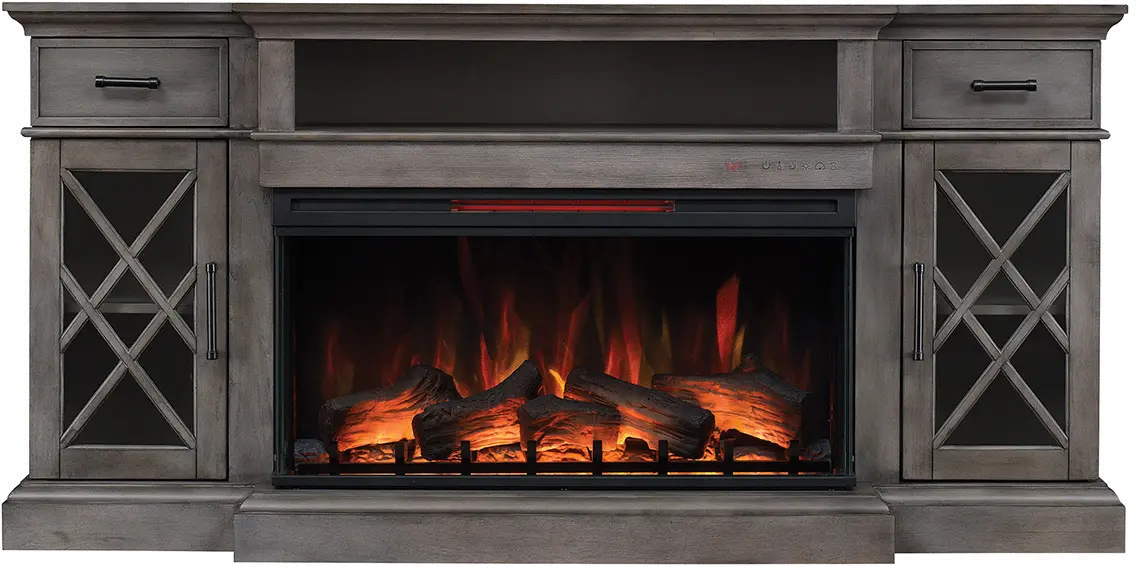 Hamilton Gray 70  Fireplace TV Stand-2