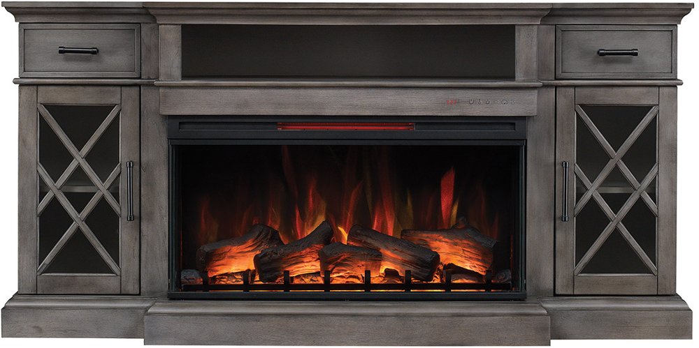 Hamilton Gray 70" Fireplace TV Stand