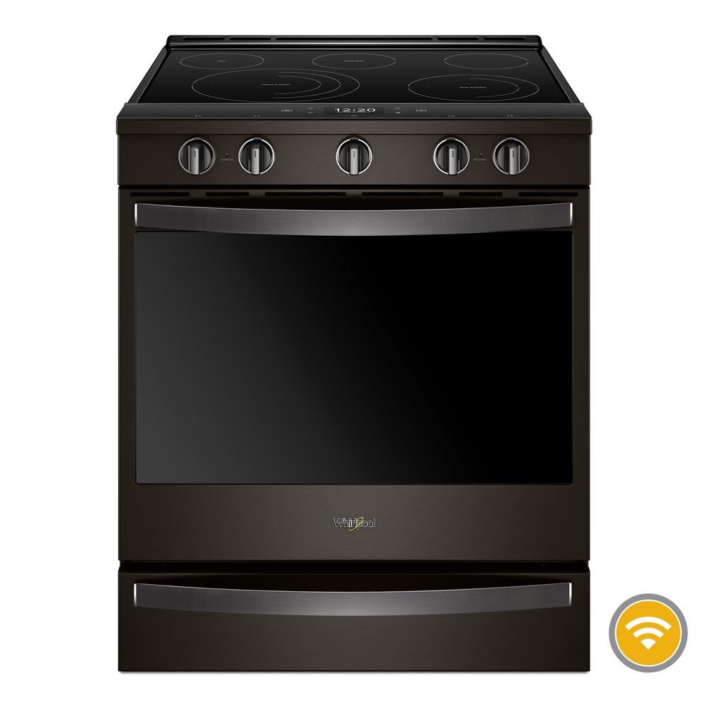 Whirlpool 6.4 cu ft Electric Range - Black Stainless Steel