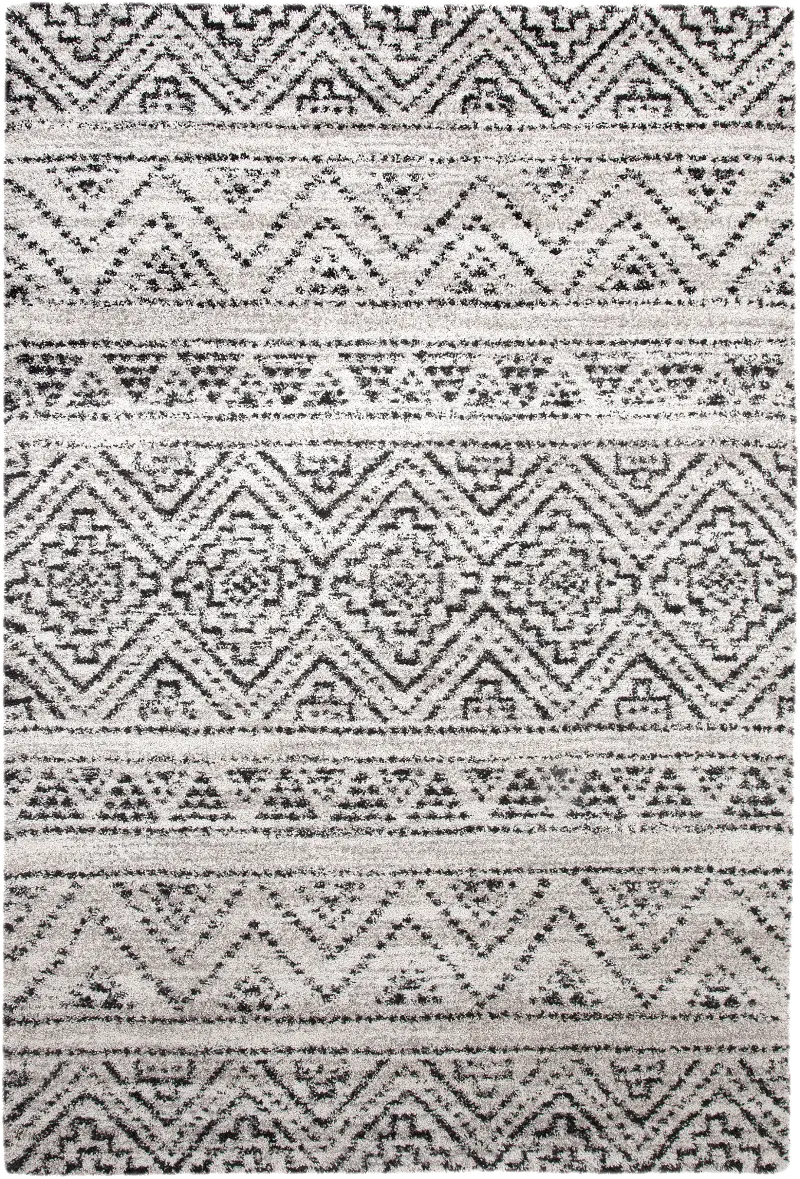 Granada 5 x 8 Beige, Ivory, and Charcoal Gray Area Rug