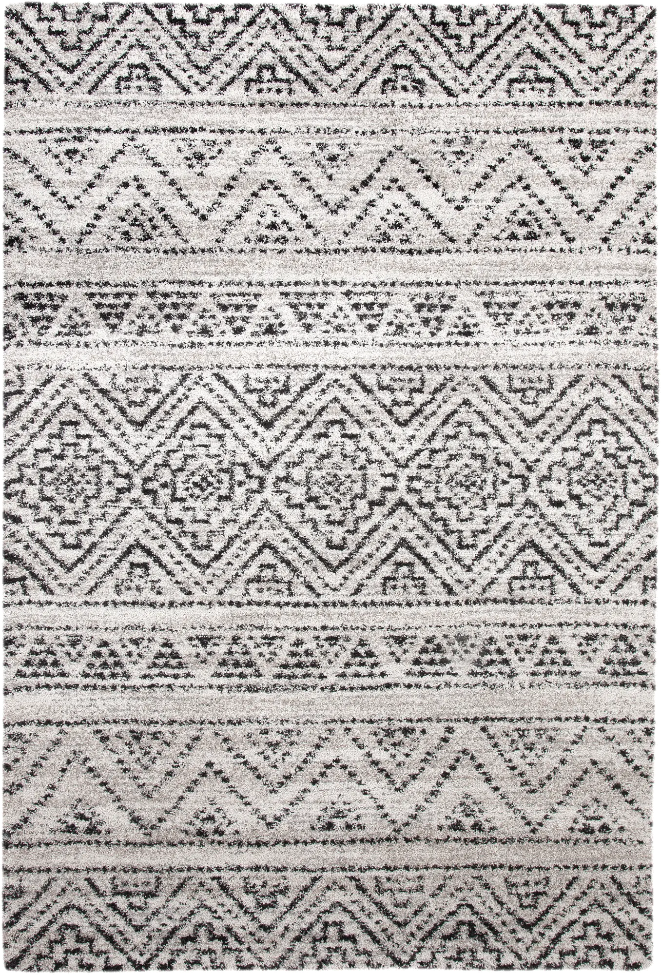 Granada 8 x 11 Beige, Ivory, and Charcoal Gray Area Rug-1
