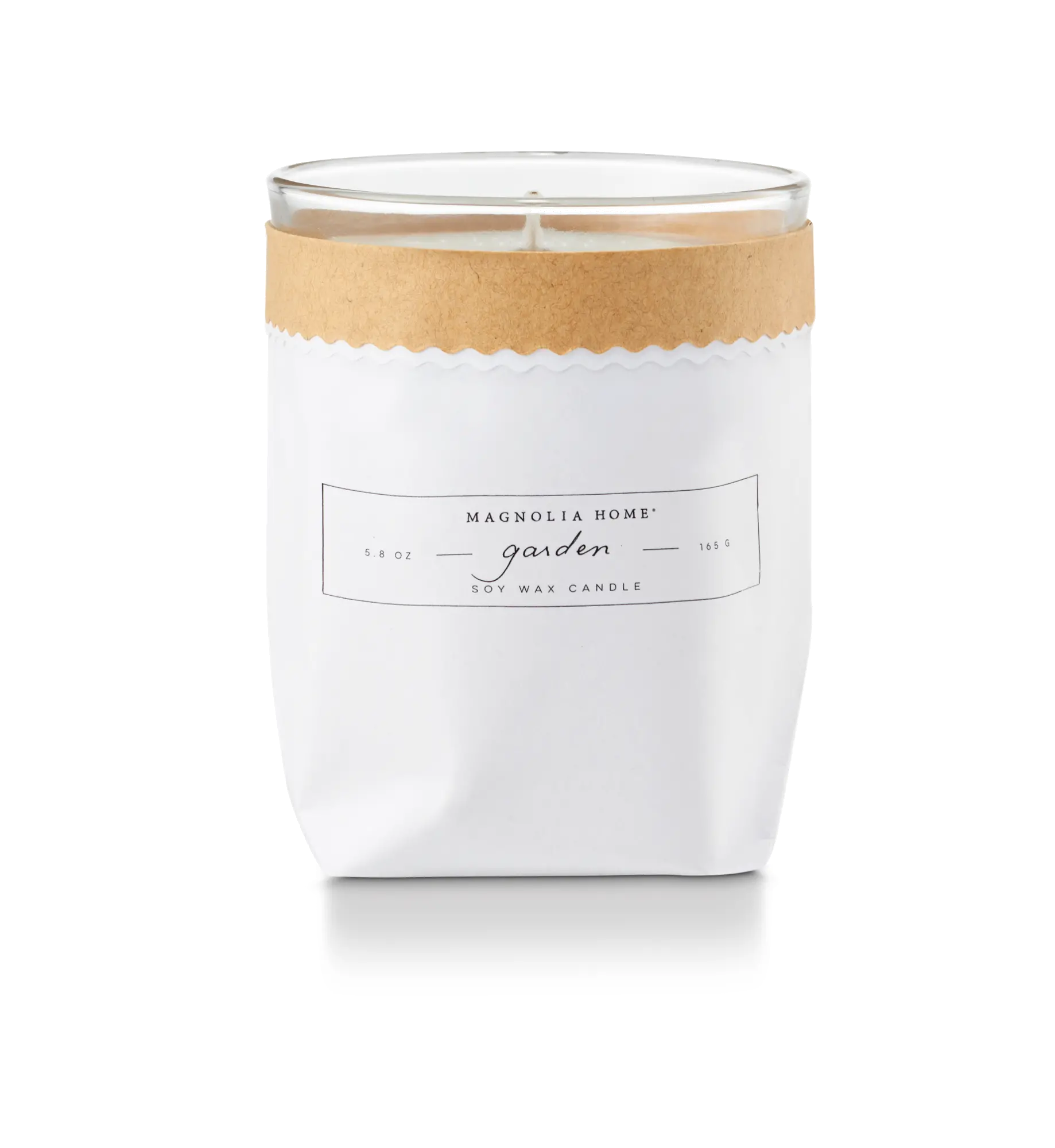 Magnolia Home Furniture 5.8oz Garden Glass Candle In Kraft Bag-1