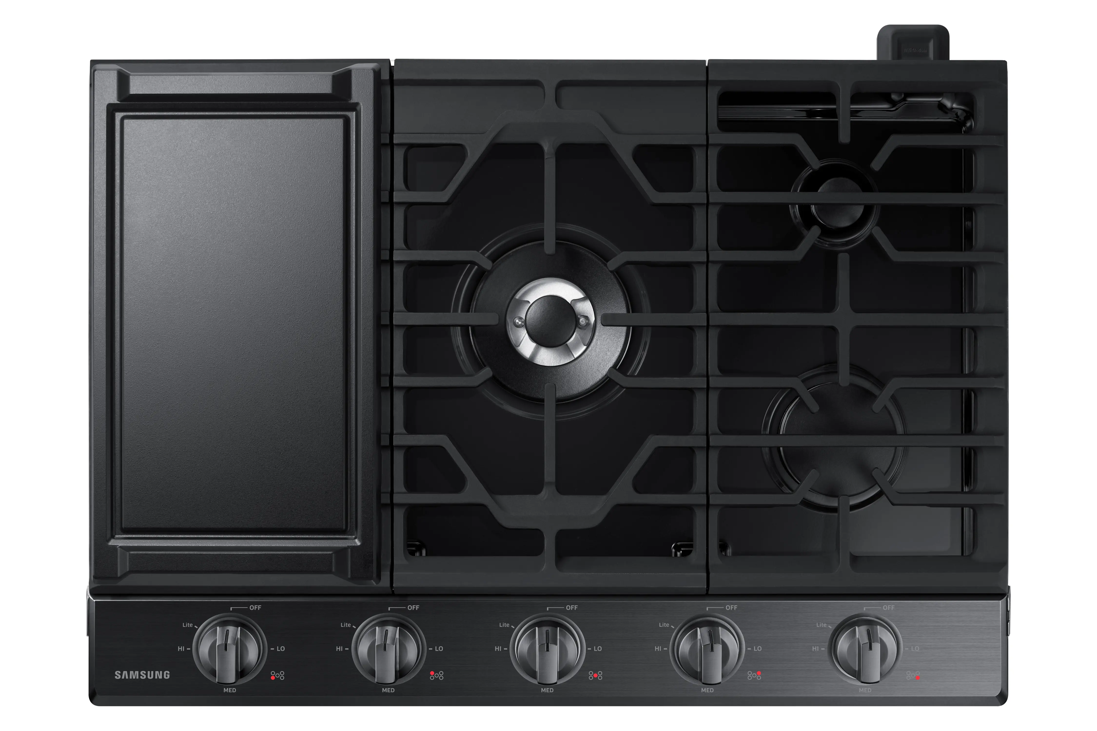 NA30N6555TG Samsung 30 Inch Smart Gas Cooktop - Black Stainless Steel-6