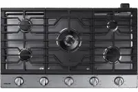 NA36N6555TS Samsung 36 Inch Smart Gas Cooktop with Griddle - Stainless Steel