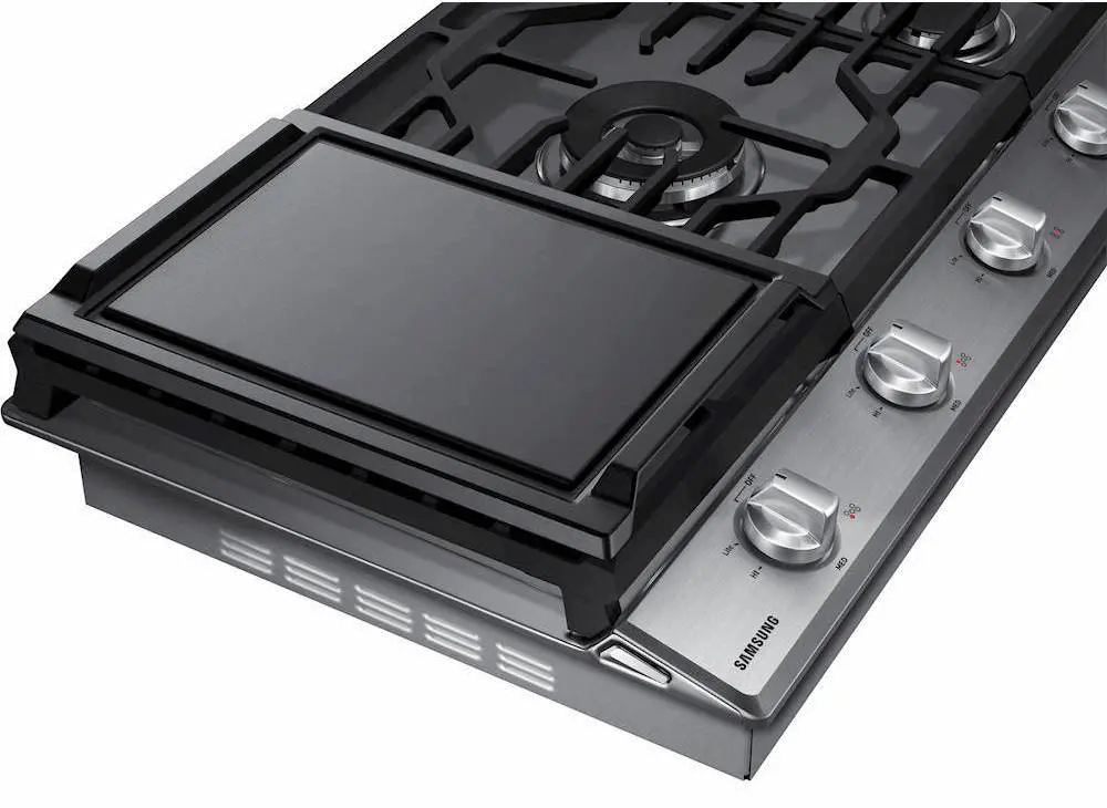 NA36N6555TS Samsung 36 Inch Smart Gas Cooktop with Griddle - Stainless Steel-3