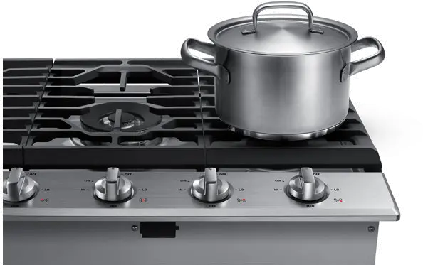 NA36N6555TS Samsung 36 Inch Smart Gas Cooktop with Griddle - Stainless Steel-5