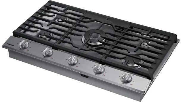 NA36N6555TS Samsung 36 Inch Smart Gas Cooktop with Griddle - Stainless Steel-6