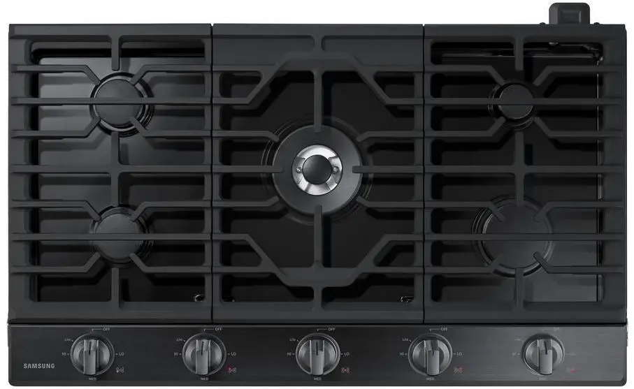 NA36N6555TG Samsung 36 Inch Smart Gas Cooktop with Griddle - Black Stainless Steel-6