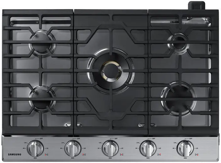 NA30N7755TS Samsung 30 Inch Dual Power Burner Smart Gas Cooktop - Stainless Steel-2