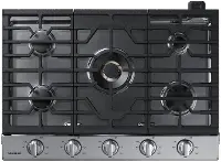 NA30N7755TS Samsung 30 Inch Dual Power Burner Smart Gas Cooktop - Stainless Steel
