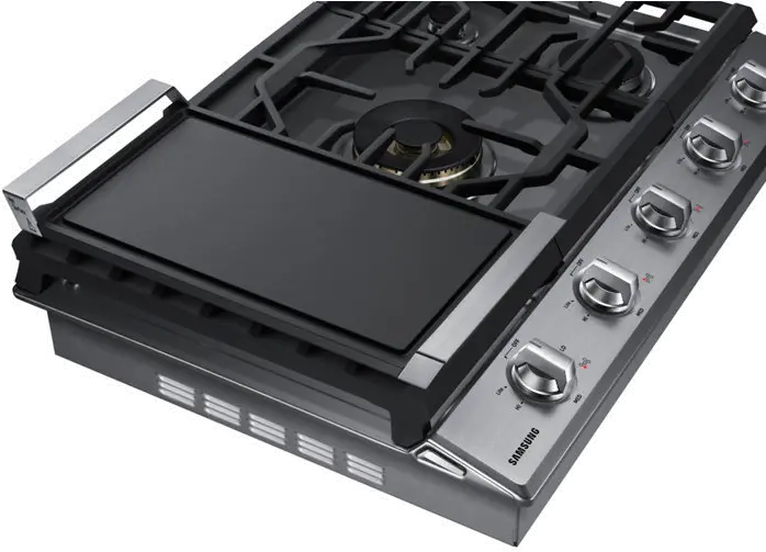 NA30N7755TS Samsung 30 Inch Dual Power Burner Smart Gas Cooktop - Stainless Steel-6