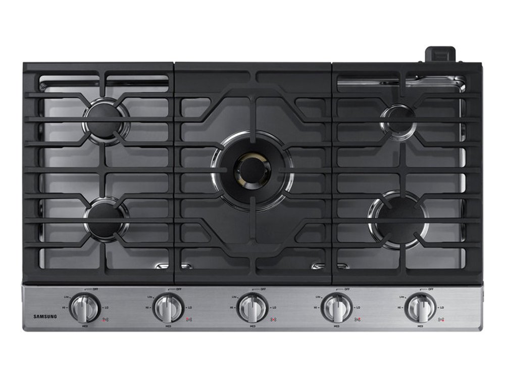 Samsung 36 Inch Smart Gas Cooktop with 22K BTU Dual Power Burner - Stainless Steel