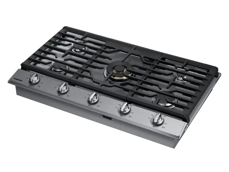 NA36N7755TS Samsung 36 Inch Smart Gas Cooktop with 22K BTU Dual Power Burner - Stainless Steel-4