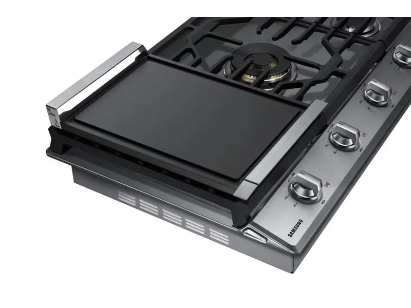NA36N7755TS Samsung 36 Inch Smart Gas Cooktop with 22K BTU Dual Power Burner - Stainless Steel-6