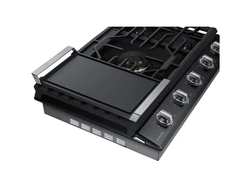 NA36N7755TG Samsung 36 Inch Smart Gas Cooktop with 22K BTU Dual Power Burner - Black Stainless Steel-4