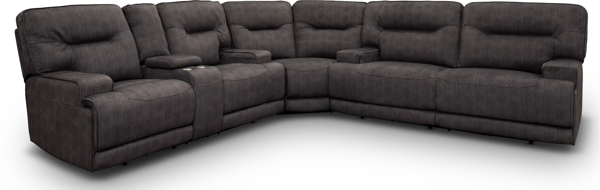 Stanza Charcoal Gray 3 Piece Power Reclining Sectional-1