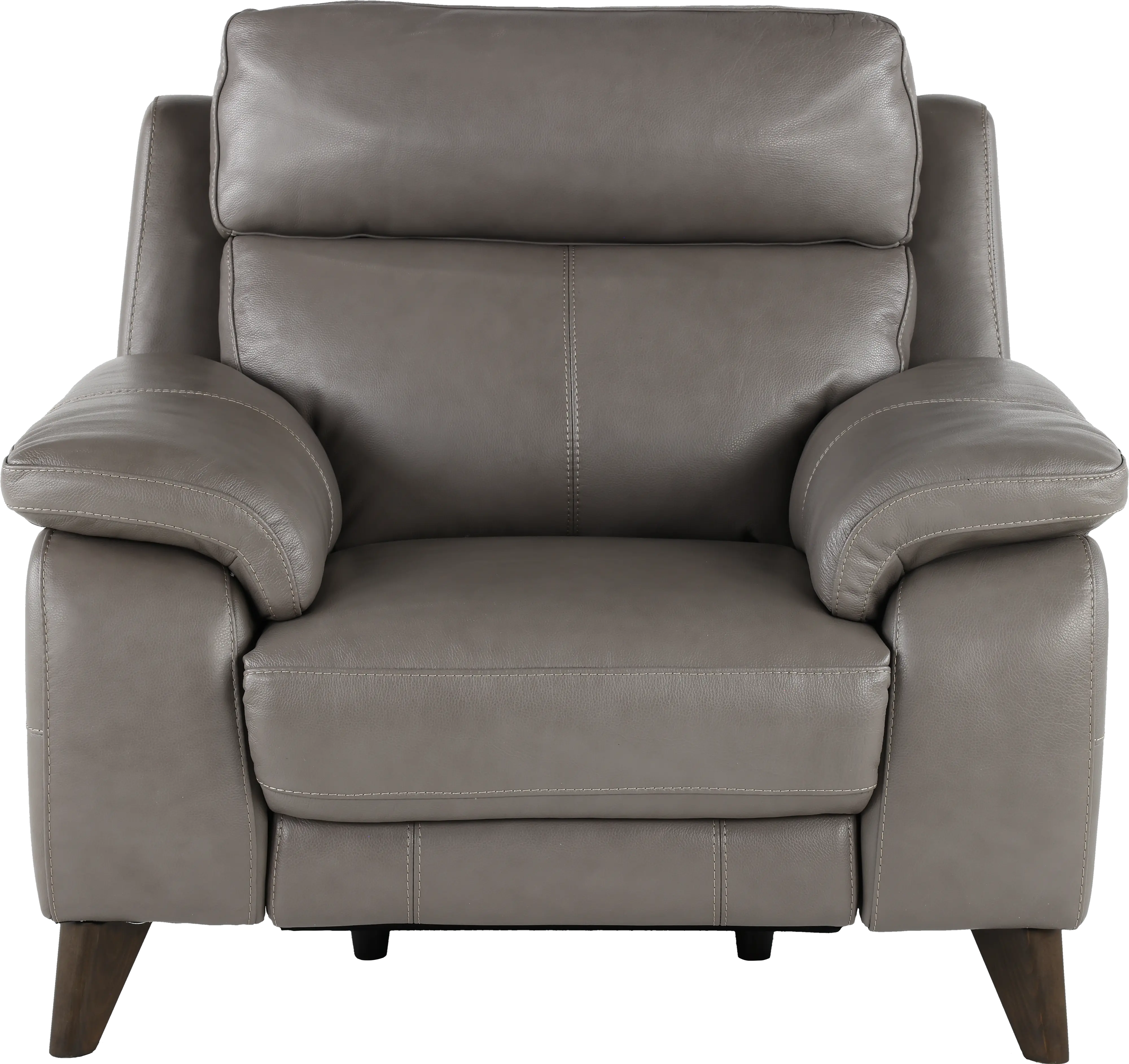 Venice Gray Leather-Match Power Recliner-5