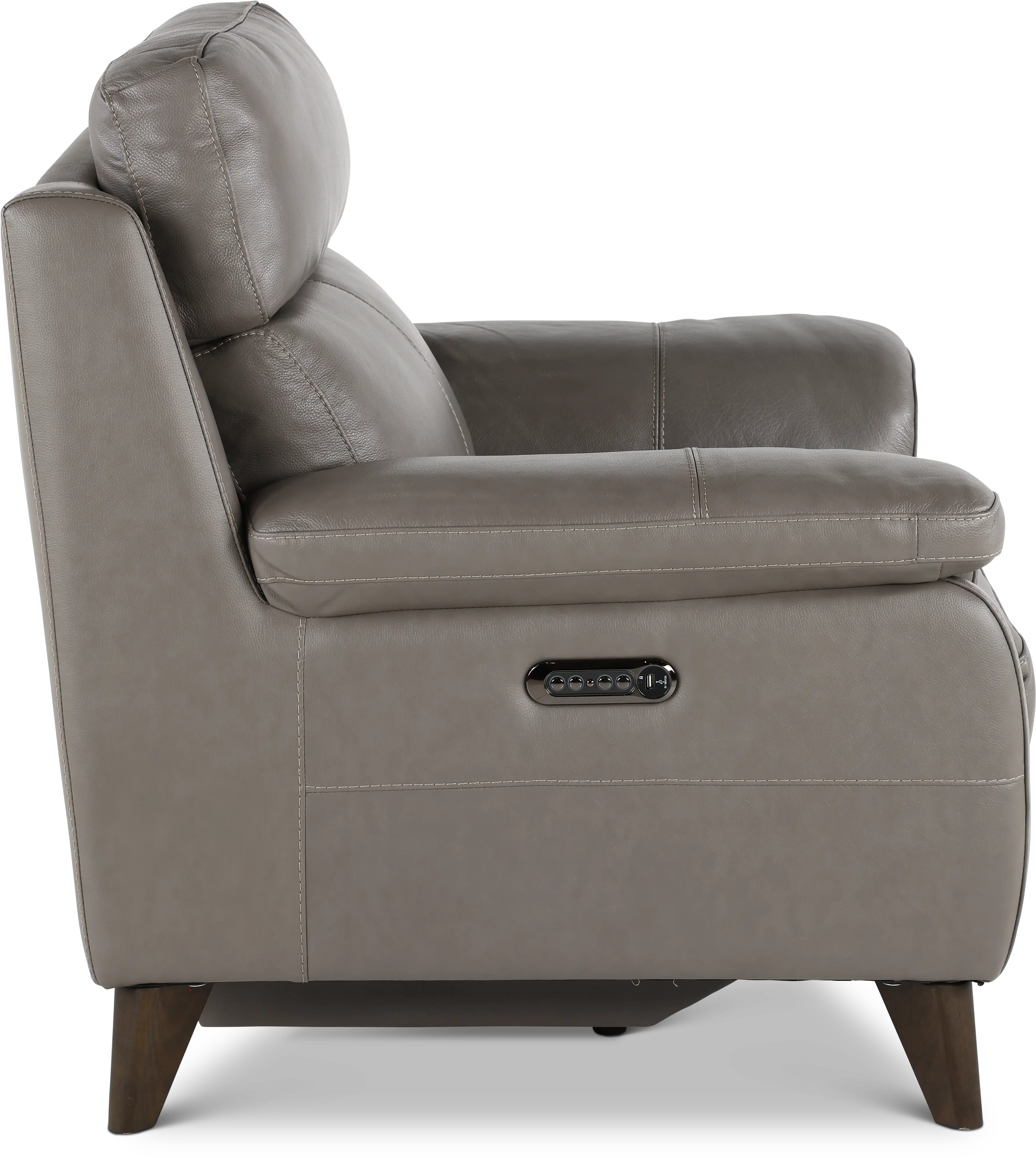 Venice Gray Leather-Match Power Recliner-6