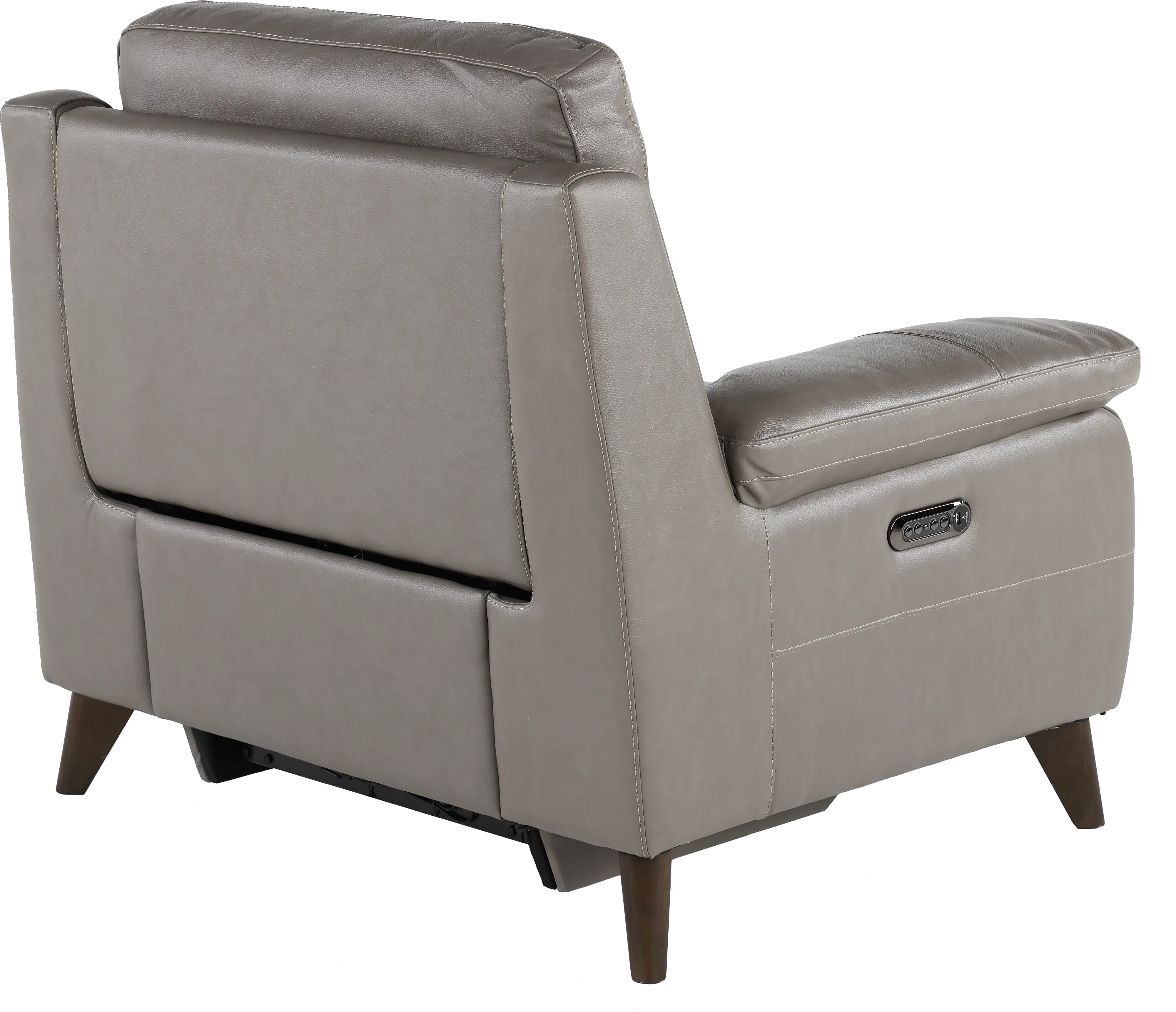 Venice Gray Leather-Match Power Recliner-7