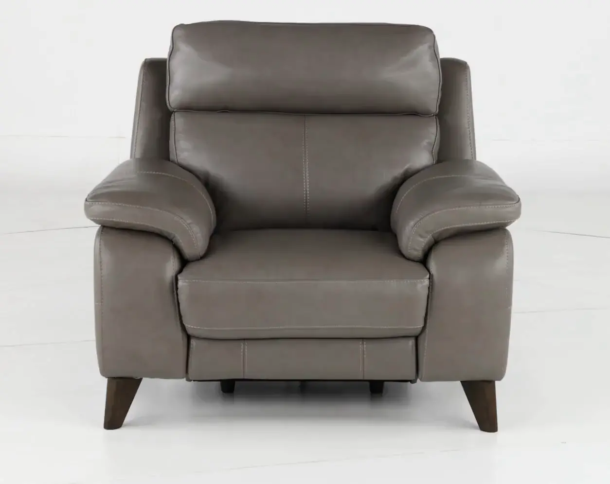Venice Gray Leather-Match Power Recliner-9