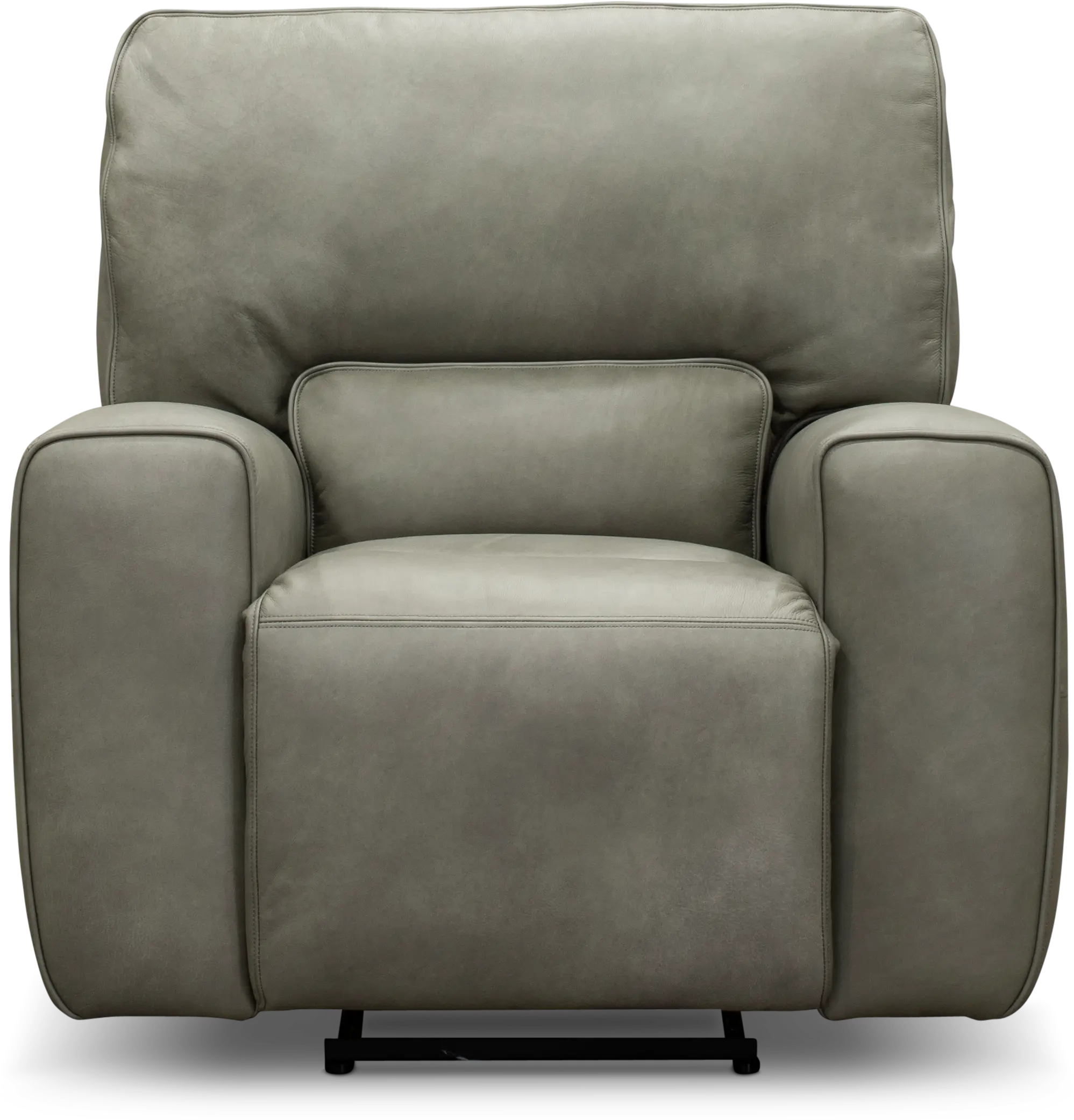 Madrid Gray Leather-Match Power Recliner-1
