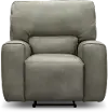 Madrid Gray Leather-Match Power Recliner